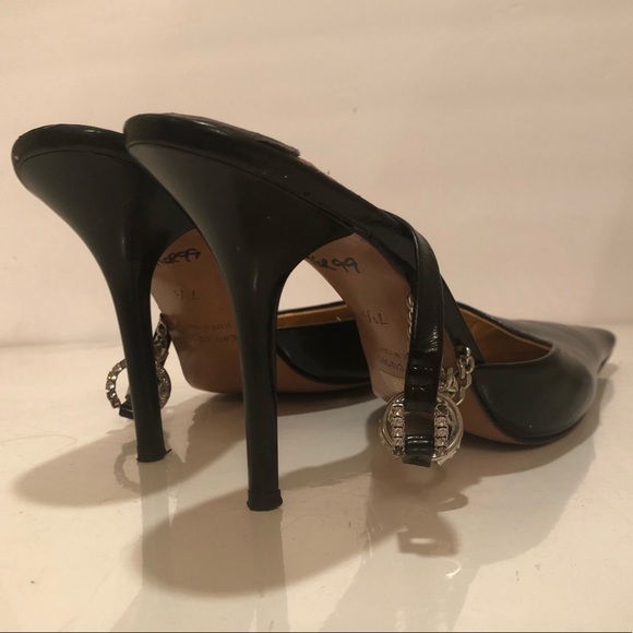 Richard Tyler Black Sling Back Heels Pumps Shoes - Picture 3 of 8